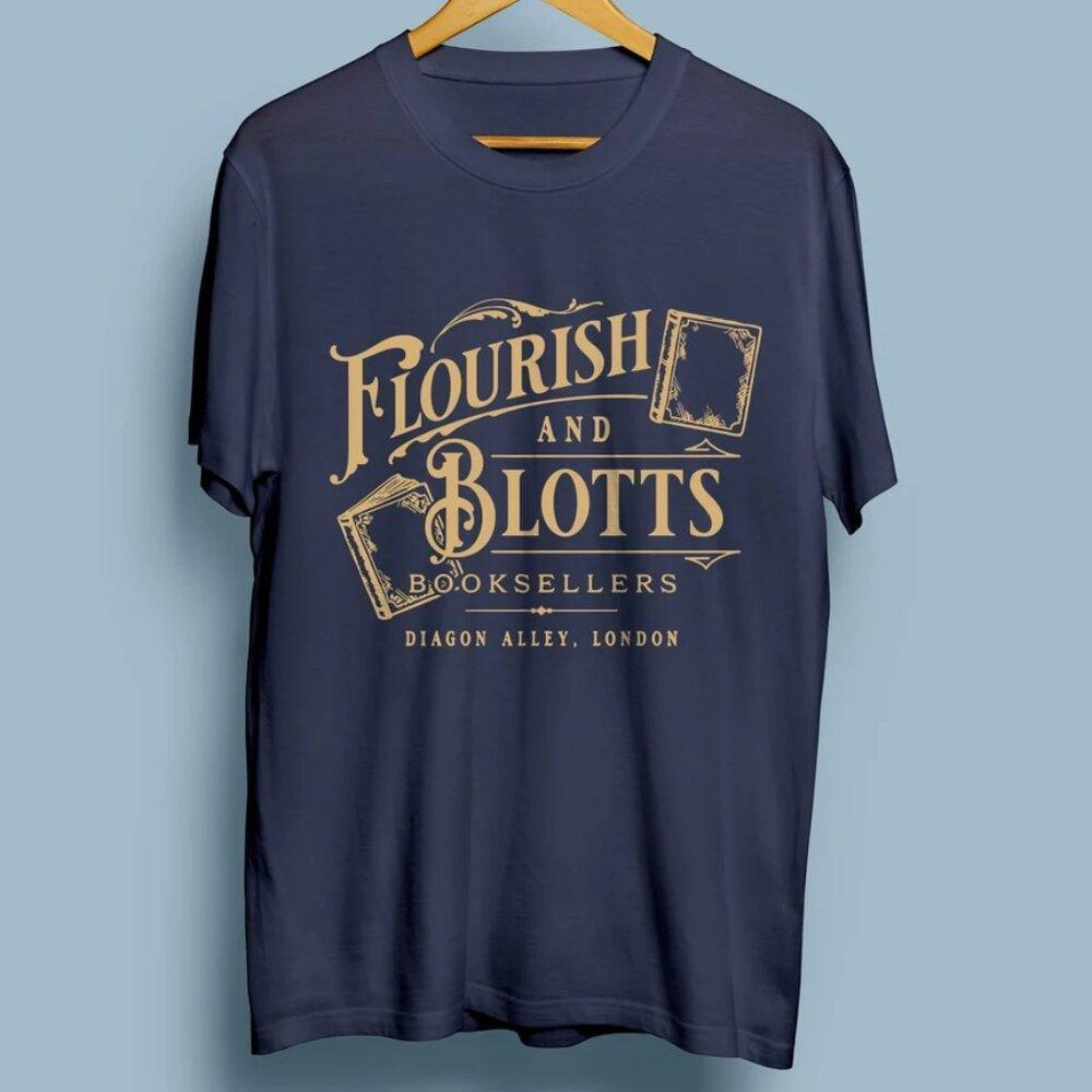 Wizard Book Shop T-Shirt Book Nerd Shirt, Bookish Shirt, Hp Shirt, Subtle Harr